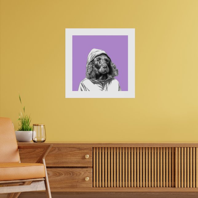 Cocker Spaniel in Rain Coat (Sumire) Poster (Wohnzimmer 2)