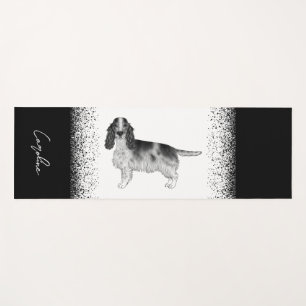 Cocker Spaniel in Schwarz-Weiß & Benutzerdefiniert Yogamatte