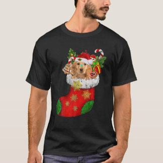 Cocker Spaniel in Sock Weihnachten Weihnachtsmannm T-Shirt