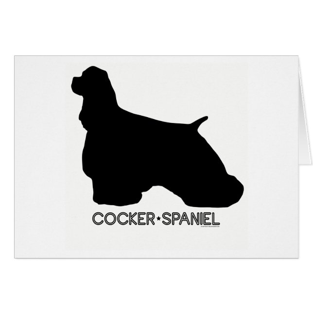 Cocker spaniel-Karte (Vorderseite (Horizontal))