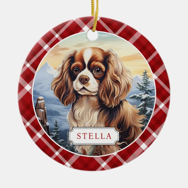 Cocker Spaniel Keramik-Kreisor ornament (Vorne)