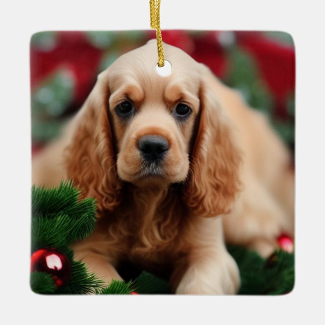 Cocker Spaniel Keramikornament (Vorderseite)