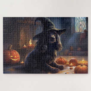 Cocker Spaniel Kürbisse Halloween Gruselig Puzzle