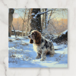 Cocker Spaniel Lass es schneien Weihnachten Geschenkanhänger