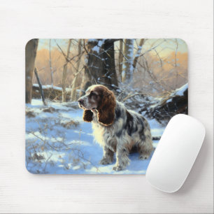 Cocker Spaniel Lass es schneien Weihnachten Mousepad
