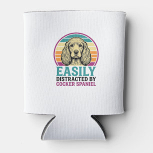 Cocker Spaniel Leicht Ablenkbar Vintage Hundeshirt Dosenkühler