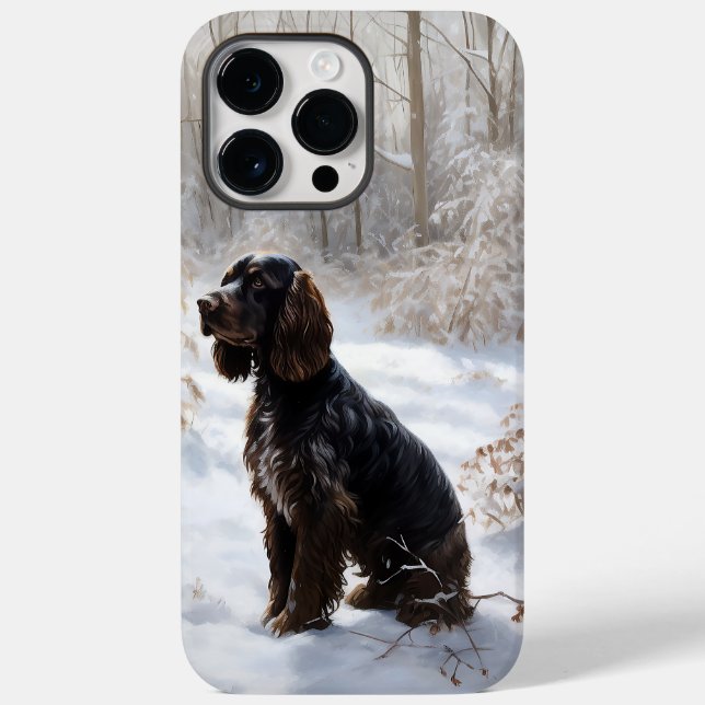 Cocker Spaniel Let It Snow Weihnachten Case-Mate iPhone Hülle (Rückseite)