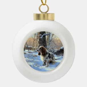Cocker Spaniel Let It Snow Weihnachten Keramik Kugel-Ornament