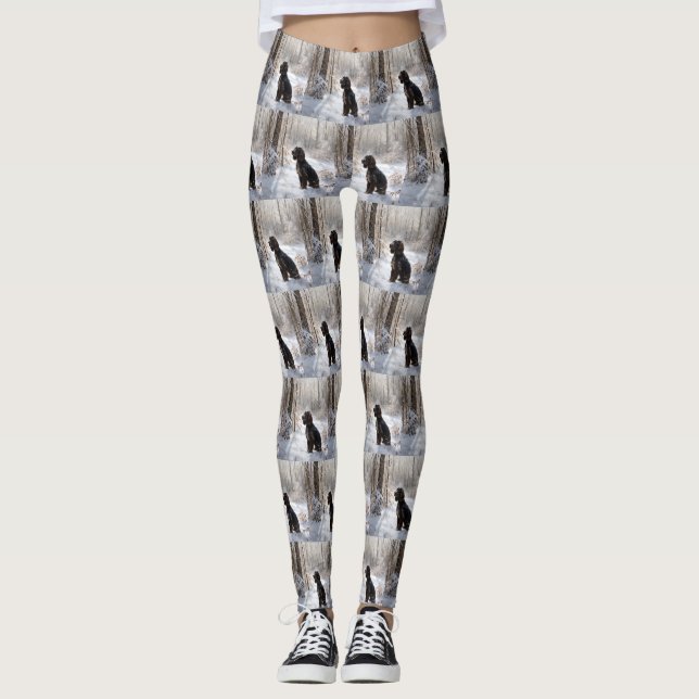 Cocker Spaniel Let It Snow Weihnachten Leggings (Vorderseite)
