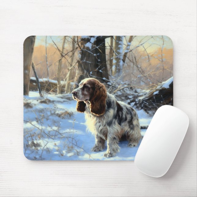 Cocker Spaniel Let It Snow Weihnachten Mousepad (Mit Mouse)