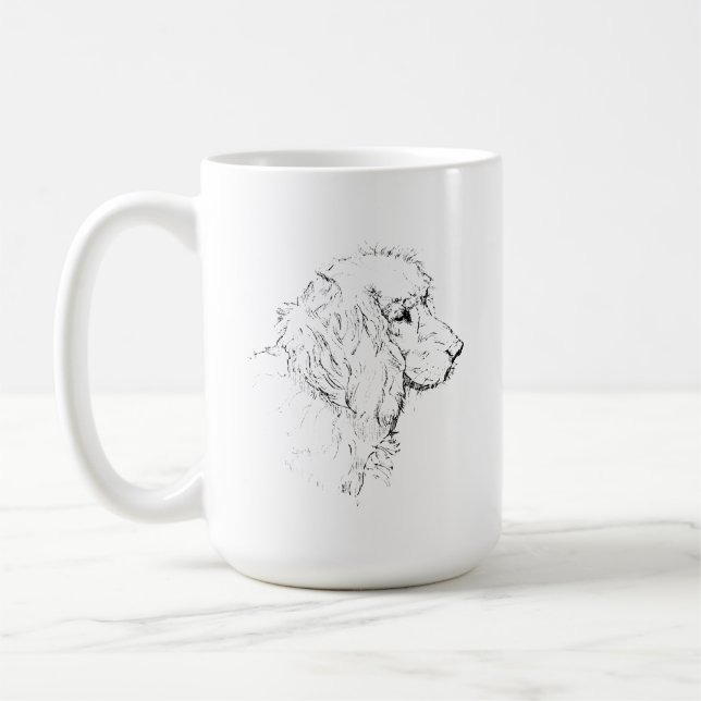 Cocker Spaniel – Line Art Sketch Hund Kaffee Tasse (Links)