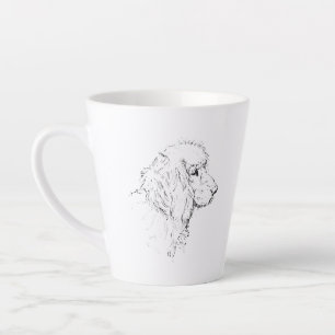 Cocker Spaniel – Line Art Sketch Hund Kaffeetasse Milchtasse