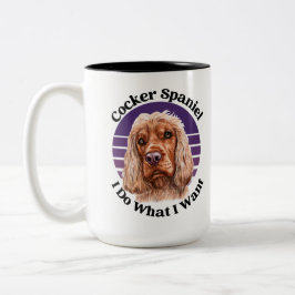 Cocker Spaniel lustiges Zitat Zwei-Tone-Tasse Kaff Zweifarbige Tasse