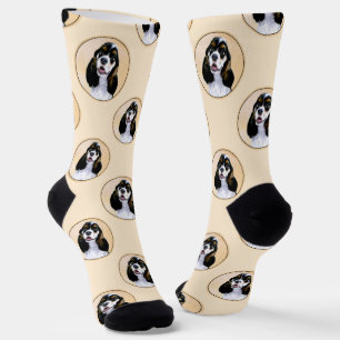 Cocker Spaniel Malerei Parti Tan Original Dog Art Socken