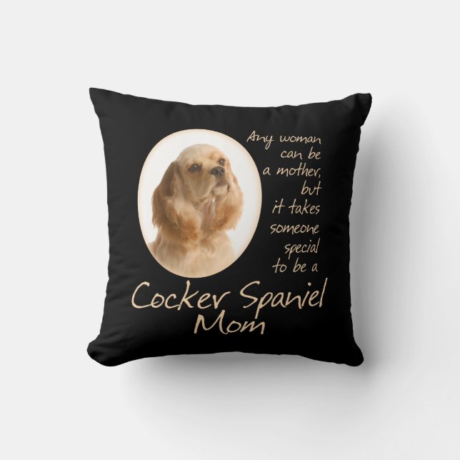 Cocker Spaniel Mama Pillow Kissen (Vorderseite)