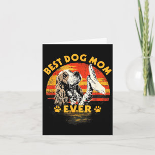 Cocker Spaniel Mama Retro-Sonnenuntergang lustiger Karte