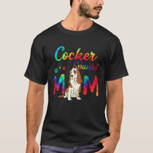 Cocker Spaniel Mama Tie Dye Hundemama Muttertag T-Shirt
