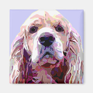 Cocker Spaniel mit "Attitude"-Gesicht Magnet