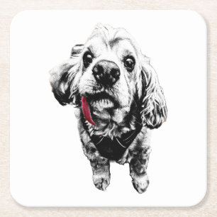 Cocker Spaniel – Mit Schwung Rechteckiger Pappuntersetzer
