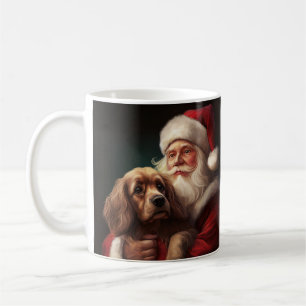 Cocker Spaniel mit Weihnachtsmann Weihnachten Kaffeetasse