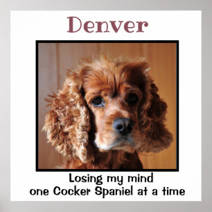Cocker Spaniel mit Zitat Individuelle Wandkunst Poster