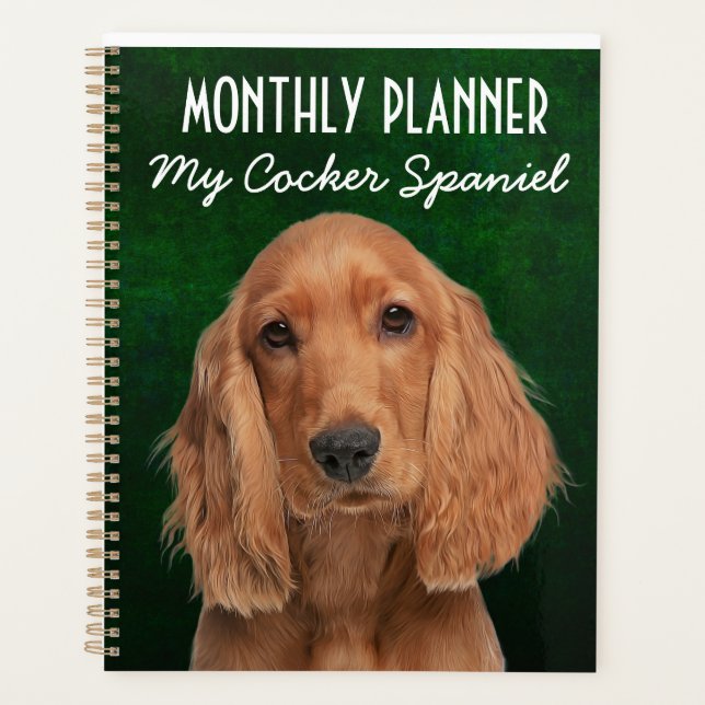 Cocker Spaniel Monatsplaner Planer (Vorderseite)