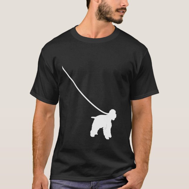 Cocker Spaniel on a Leash Dog  Mom Dad Pet Cute  P T-Shirt (Vorderseite)