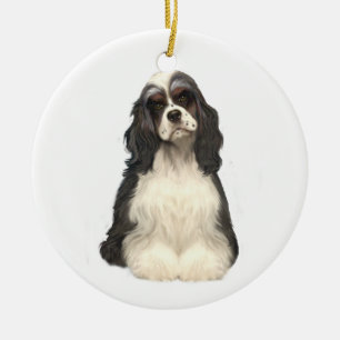 Cocker Spaniel - parti farbig Keramik Ornament