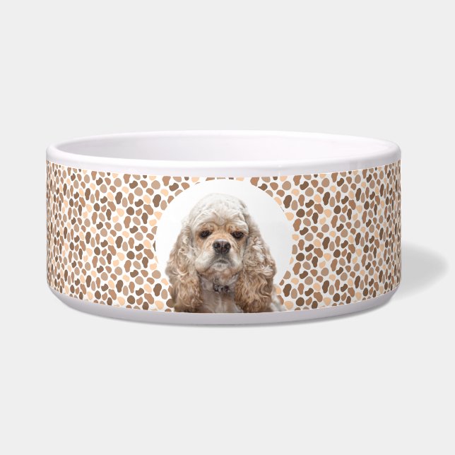 Cocker Spaniel Personalize Foto & Name Dog Bowl Napf (Vorderseite)