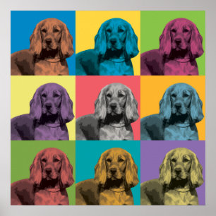 Cocker Spaniel Pop-Art-Poster Poster