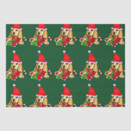 Cocker Spaniel Puppy Christmas Seidenpapier