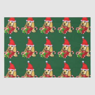 Cocker Spaniel Puppy Christmas Seidenpapier