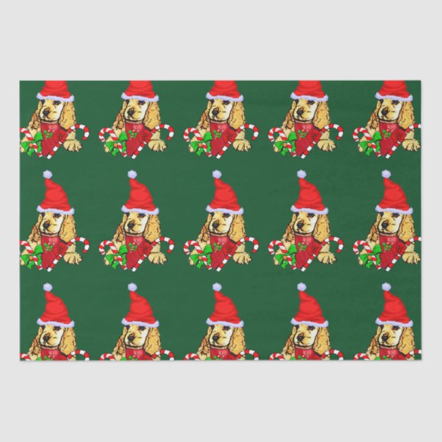 Cocker Spaniel Puppy Christmas Seidenpapier (Vorderseite)