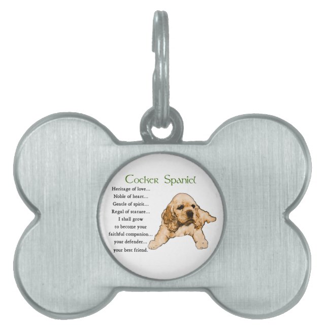 Cocker Spaniel Puppy Lovers Art Tiermarke (Vorderseite)