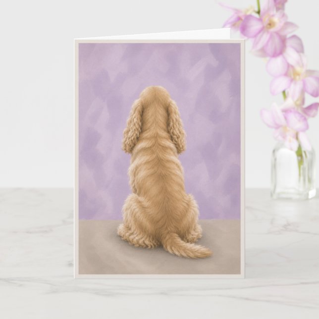 Cocker Spaniel Rainbow Bridge Beileidskarte Karte (Orchidee)