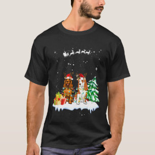 Cocker Spaniel Reindeer Xmas Light Christmas Ornam T-Shirt