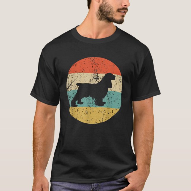 Cocker Spaniel Retro Cocker Spaniel Hund  T-Shirt (Vorderseite)