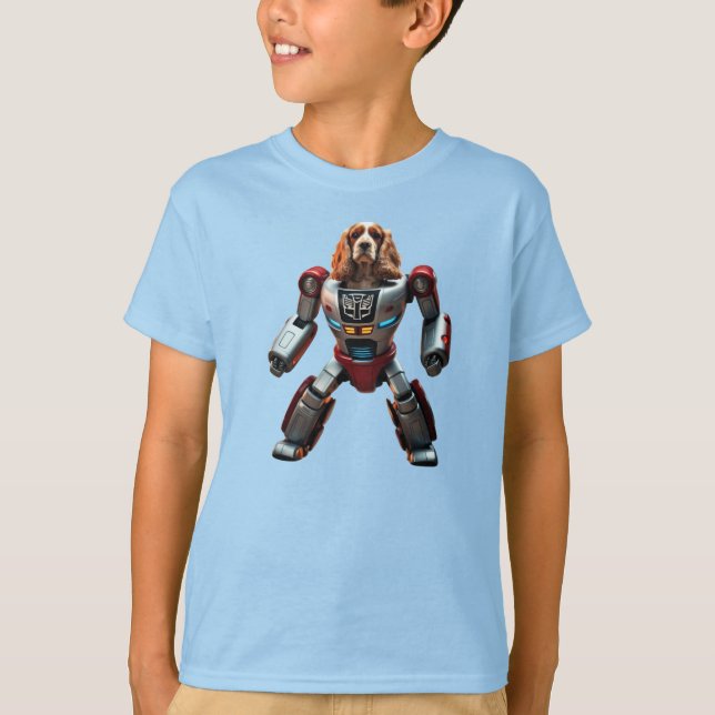 Cocker Spaniel Robot Kid's T - Shirt (Vorderseite)