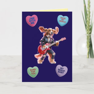 Cocker Spaniel Rocker Valentinskarte Feiertagskarte