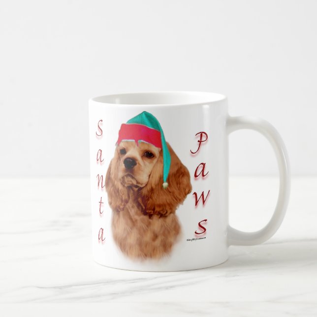 Cocker Spaniel (rot) Santa Paws Tasse (Rechts)