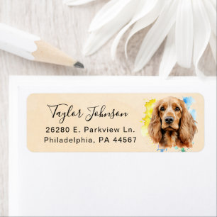 Cocker Spaniel Rücksendeadresse-Label