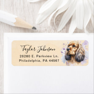 Cocker Spaniel Rücksendeadresse-Label