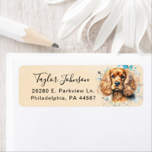 Cocker Spaniel Rücksendeadresse-Label