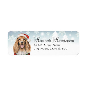 Cocker Spaniel Rücksendeadressen-Aufkleber