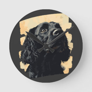 Cocker Spaniel Runde Wanduhr