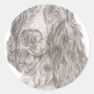 Cocker Spaniel Runder Aufkleber