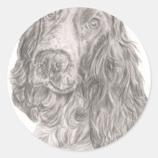 Cocker Spaniel Runder Aufkleber