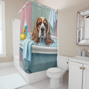 Cocker Spaniel Schlampig Schlafend Süß Lustig Duschvorhang