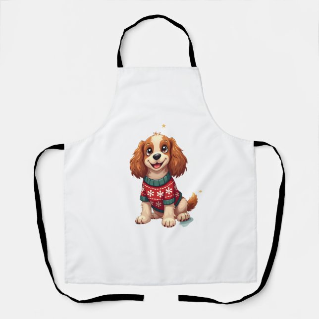 Cocker Spaniel Schneeflockenglanz Schürze (Vorderseite)