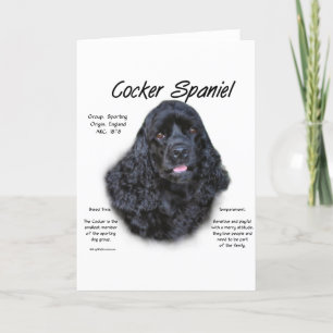 Cocker Spaniel (schwarz) Geschichtsdesign Feiertagskarte